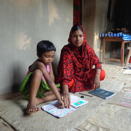 Tamanna is helping her younger sister with her studies